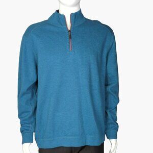 Tommy Bahama 1/4 Zip Pullover Reversible Flipside Mens Blue Berry Red XL